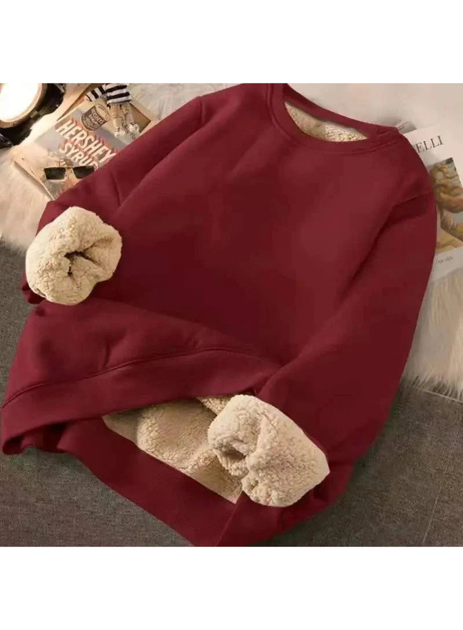 Y2k Letter Print Plush Hooded Sweatshirt