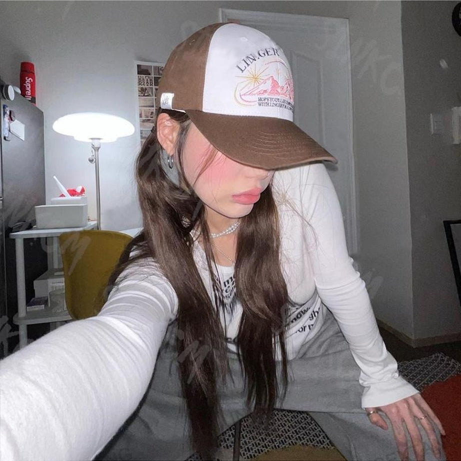 Y2k Letter Printing Long Sleeve T-Shirt