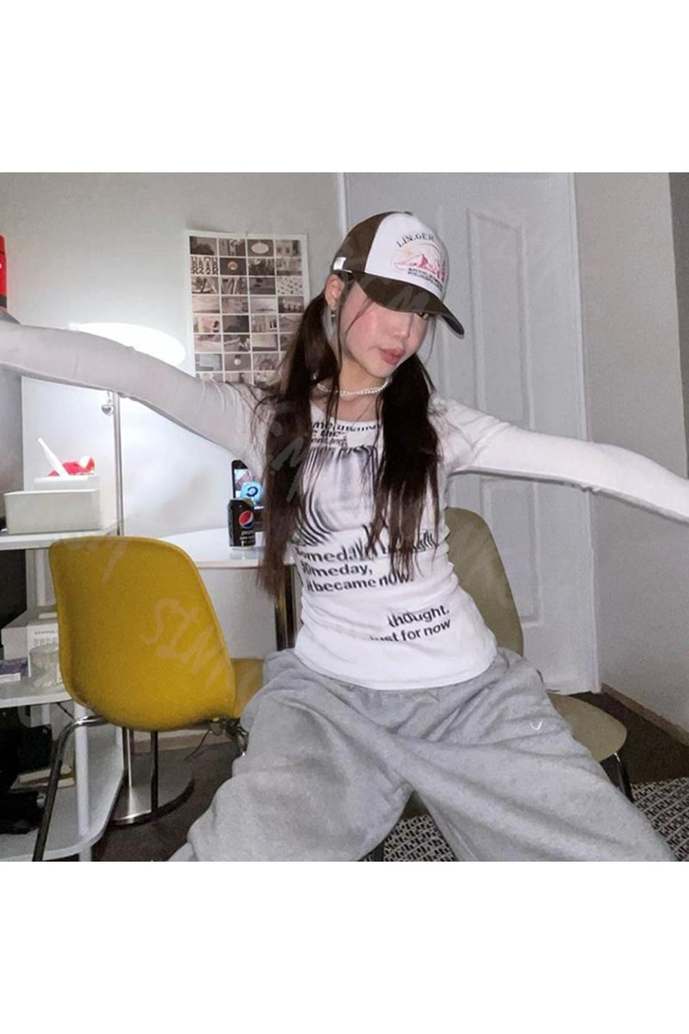 Y2k Letter Printing Long Sleeve T-Shirt