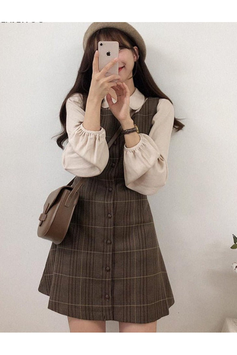 Y2k Light Academia Mini Dress