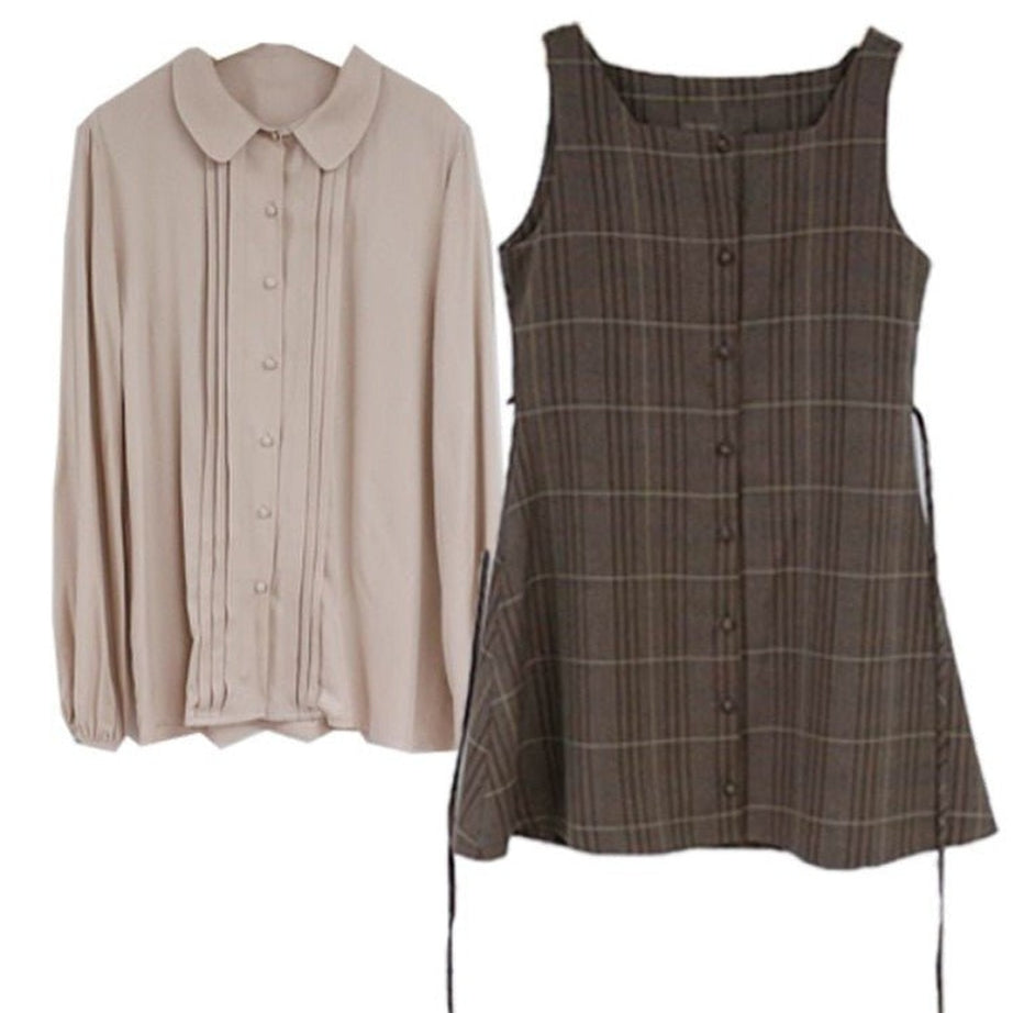 Y2k Light Academia Mini Dress