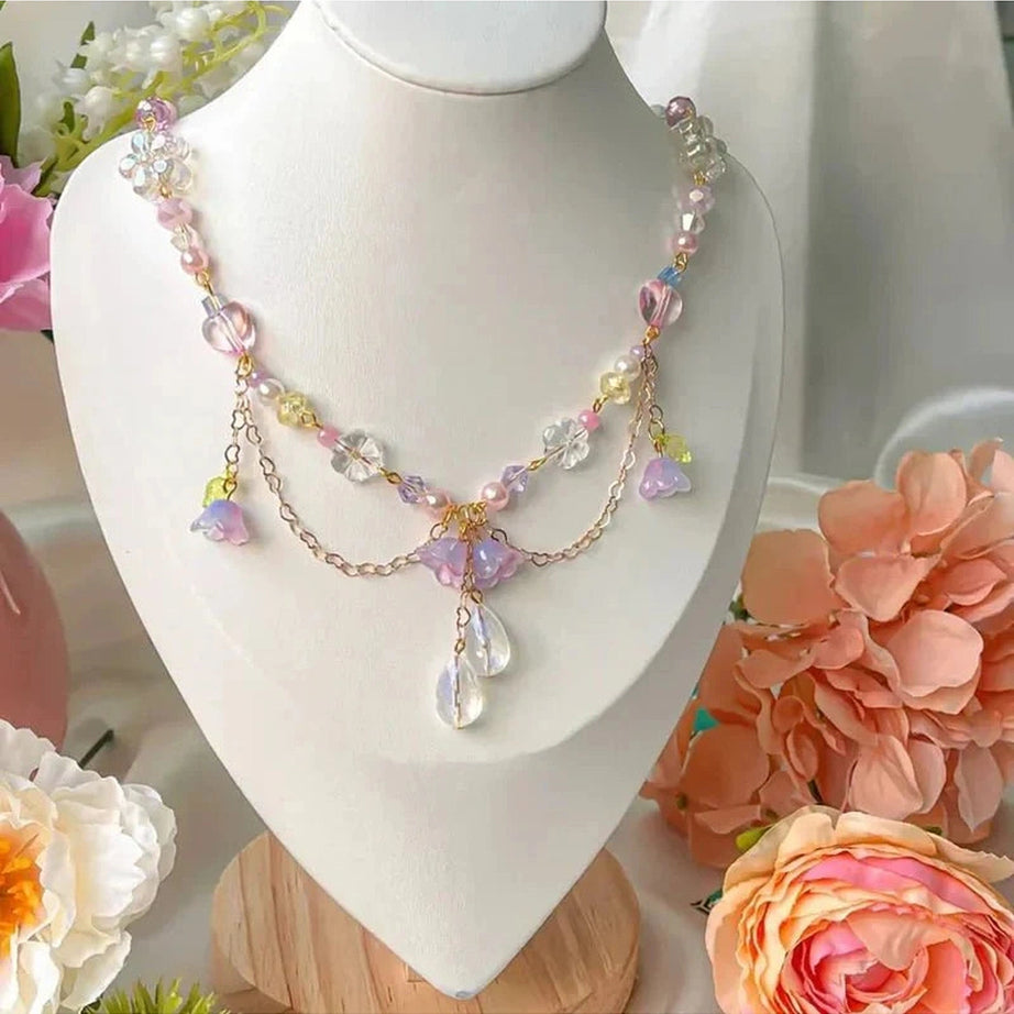 Y2k Lily Floral Necklace