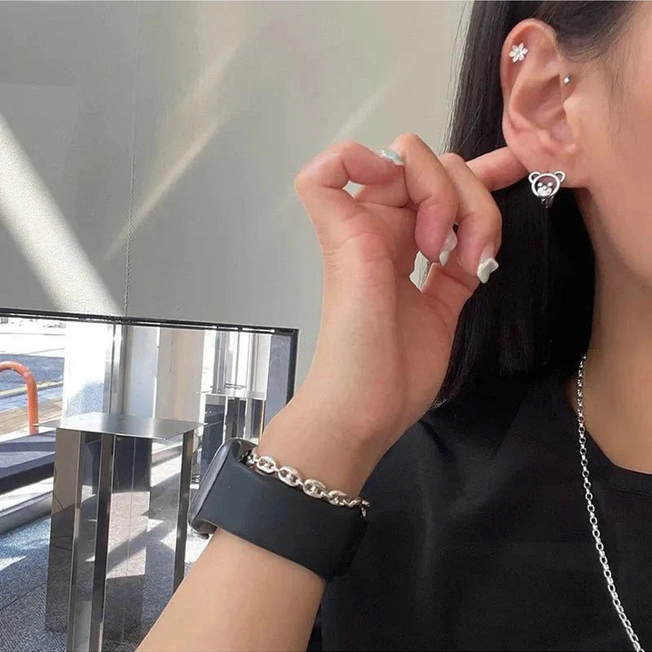Y2k Little Bear Stud Earrings