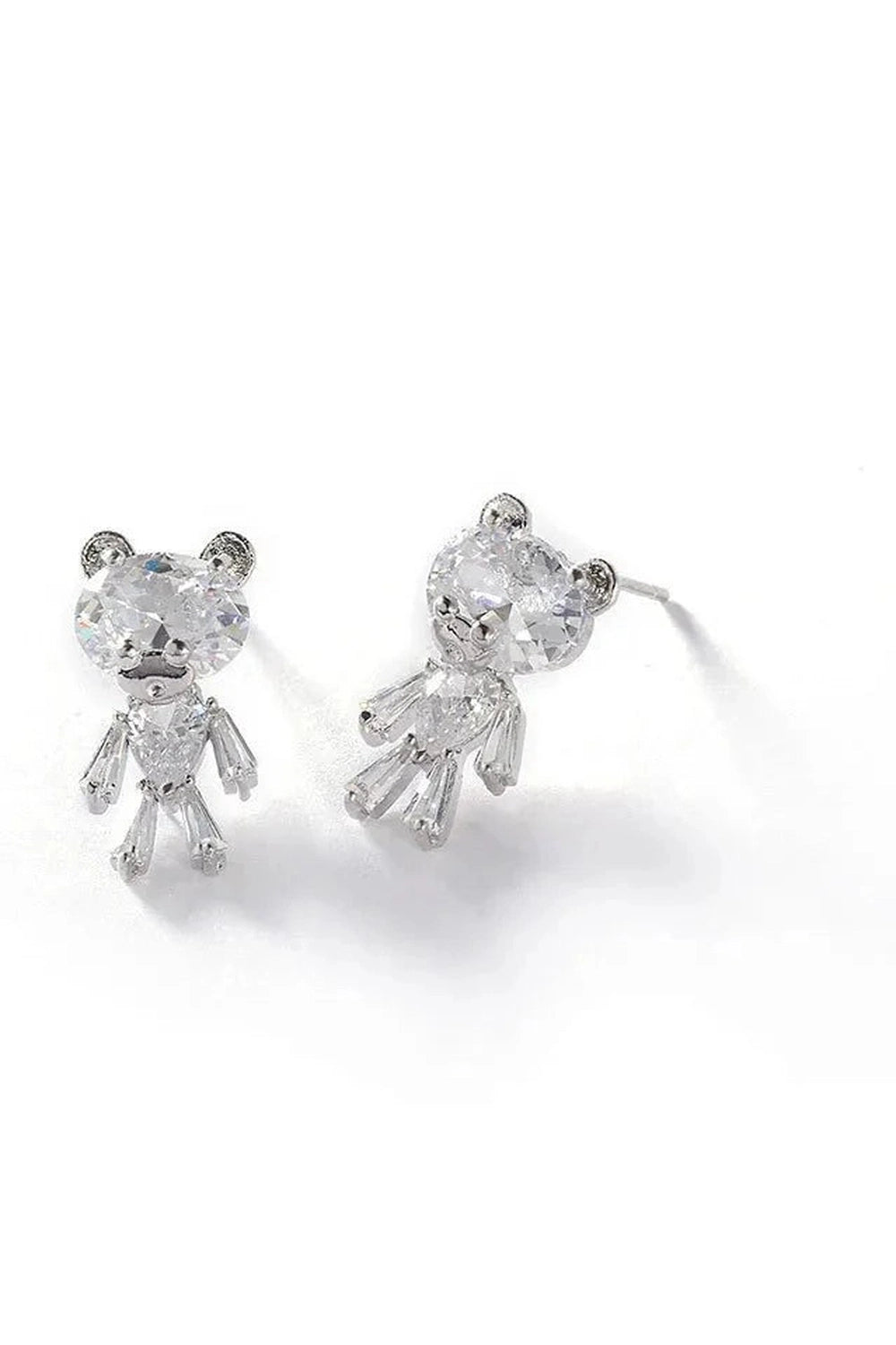 Y2k Little Bear Zirconia Stud Earrings