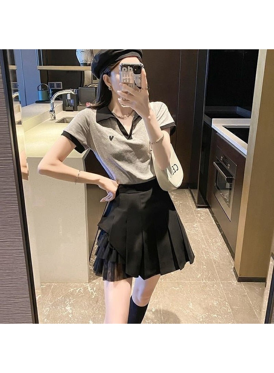Y2k Kawaii Aesthetic Pleated Skirt