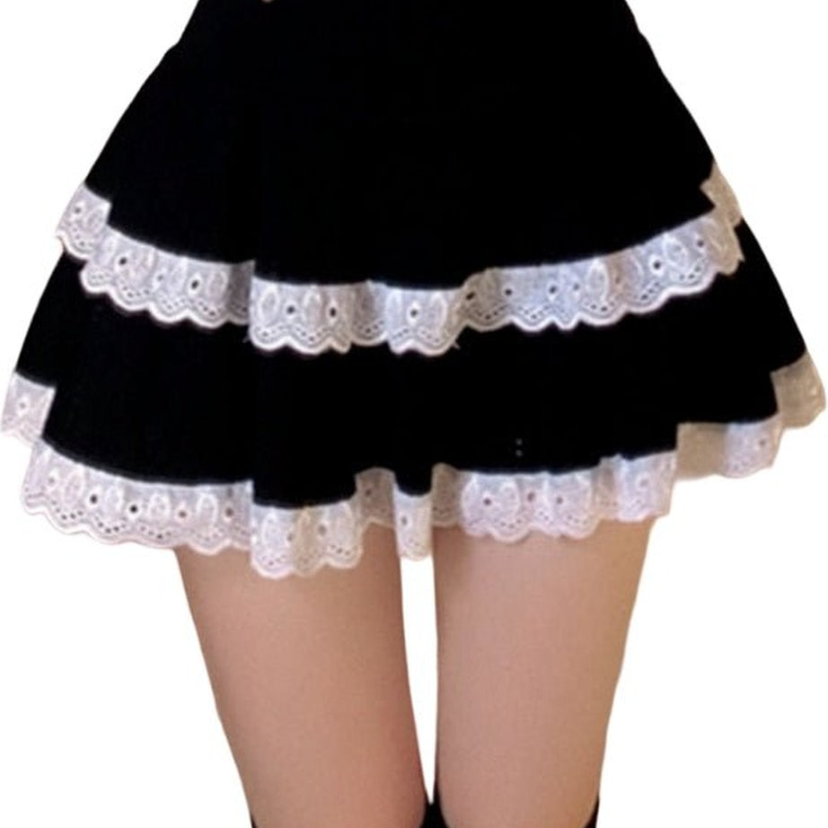 Y2k Kawaii Goth Mini Skirt