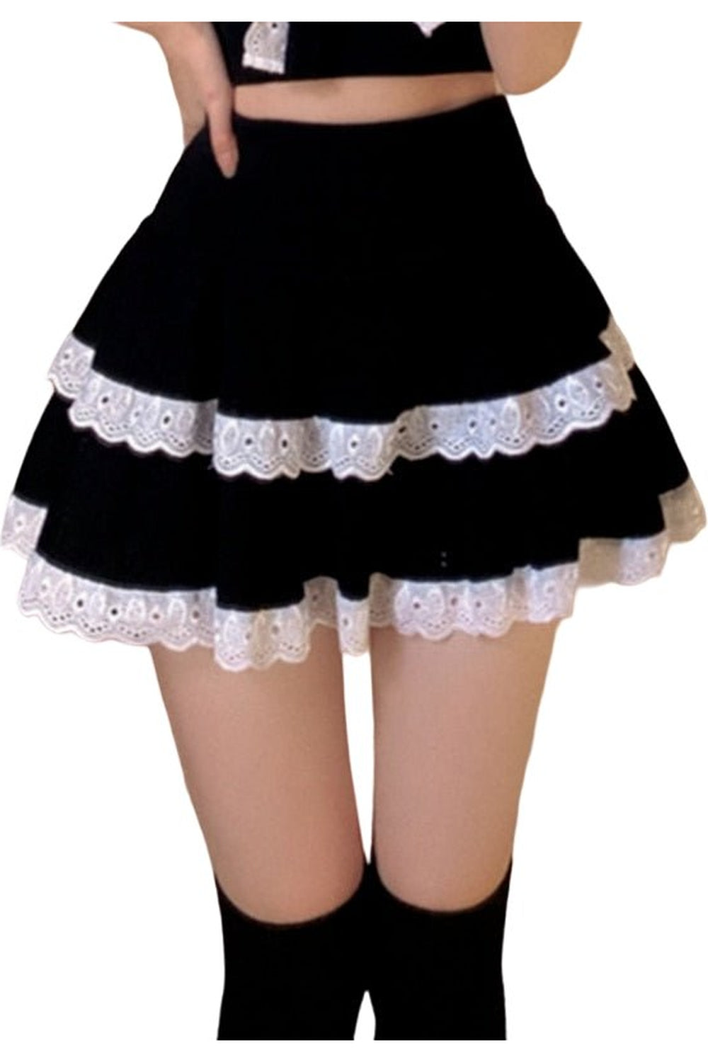 Y2k Kawaii Goth Mini Skirt