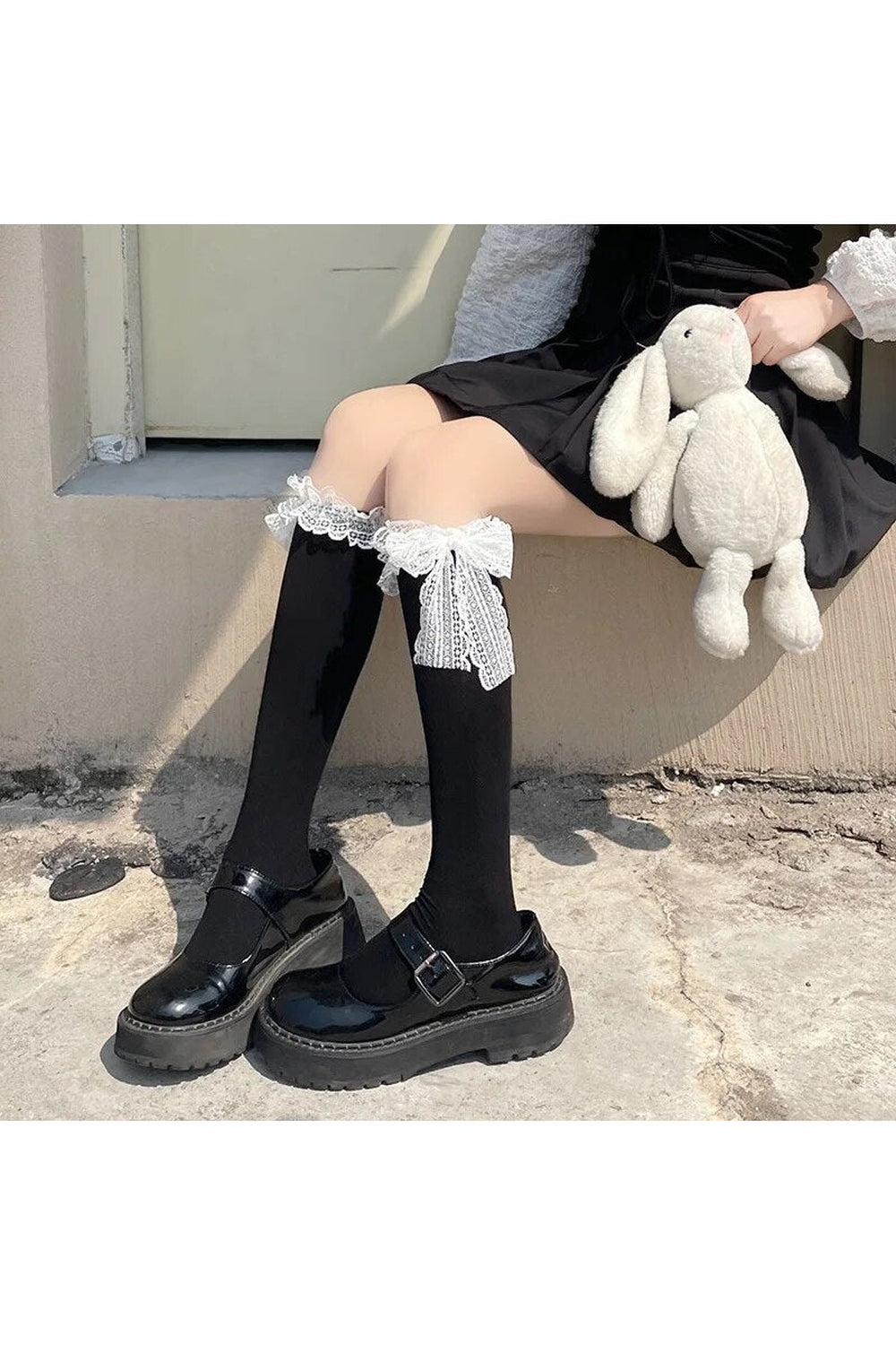 Y2k Kawaii Lace Bow Socks