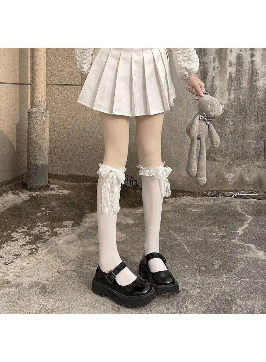 Y2k Kawaii Lace Bow Socks