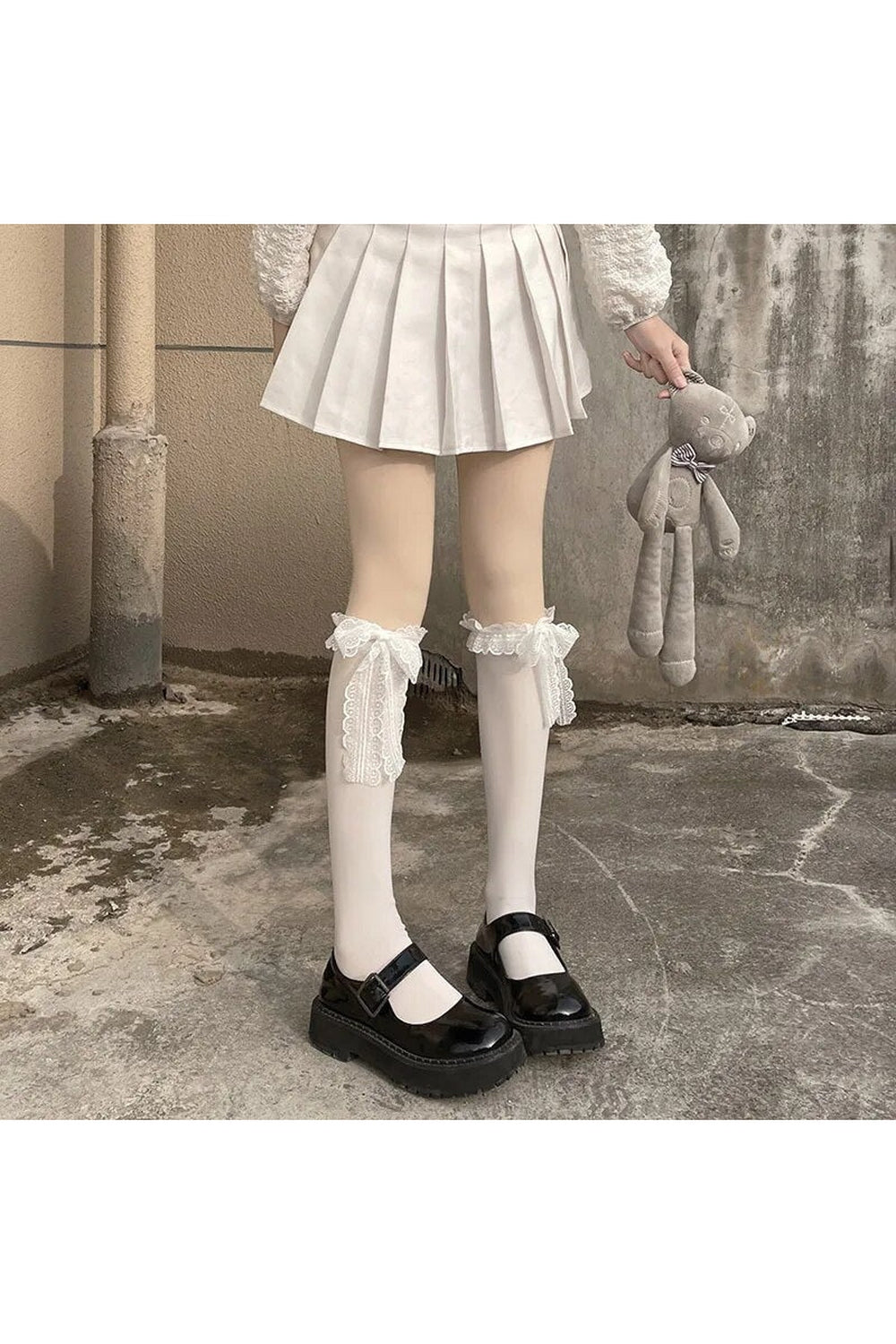 Y2k Kawaii Lace Bow Socks
