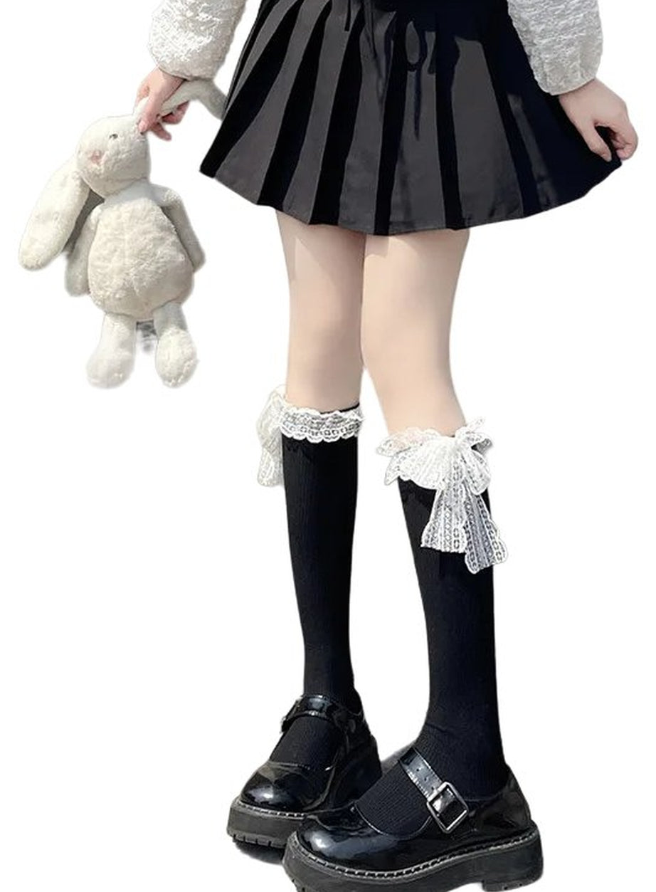 Y2k Kawaii Lace Bow Socks