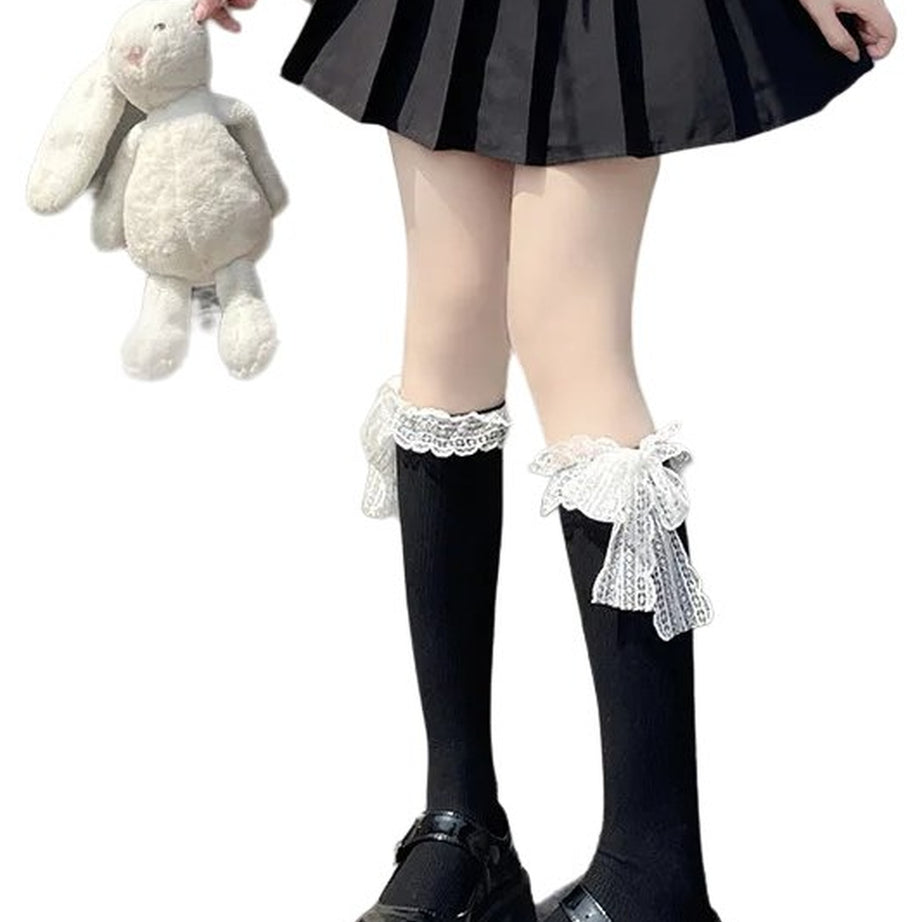 Y2k Kawaii Lace Bow Socks