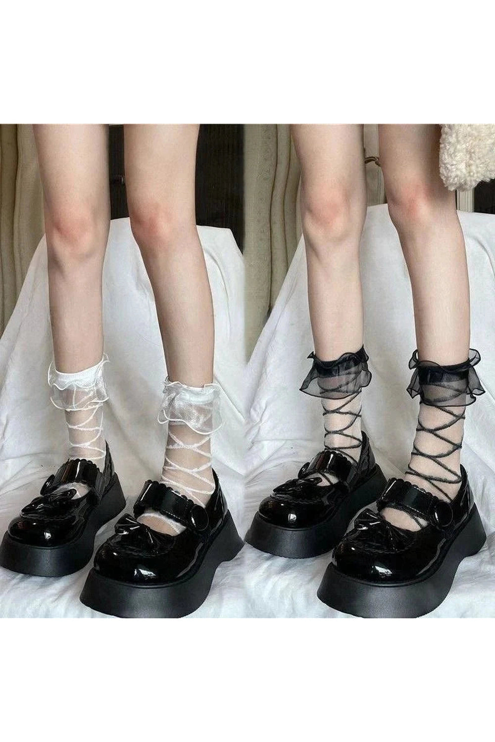 Y2k Lolita Lace Crew Socks