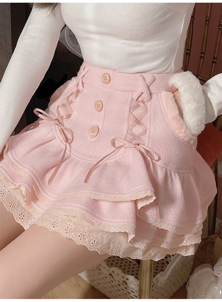 Y2k Kawaii Pastel Mini Skirt