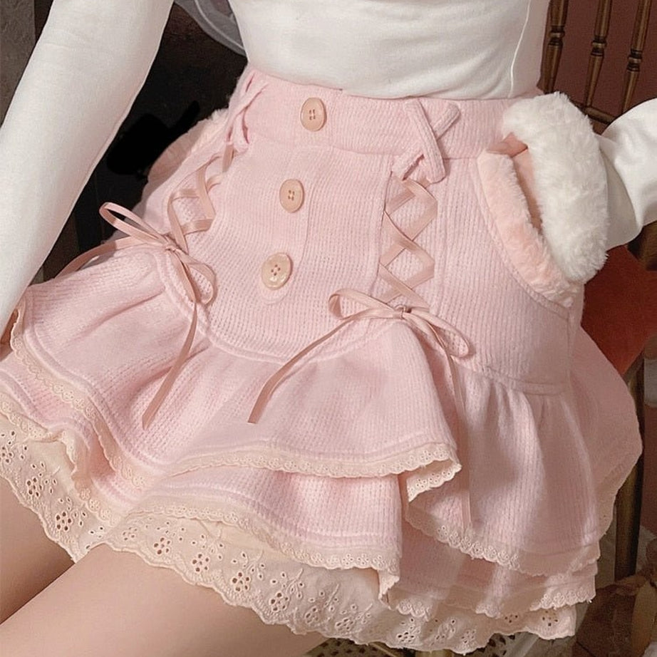 Y2k Kawaii Pastel Mini Skirt