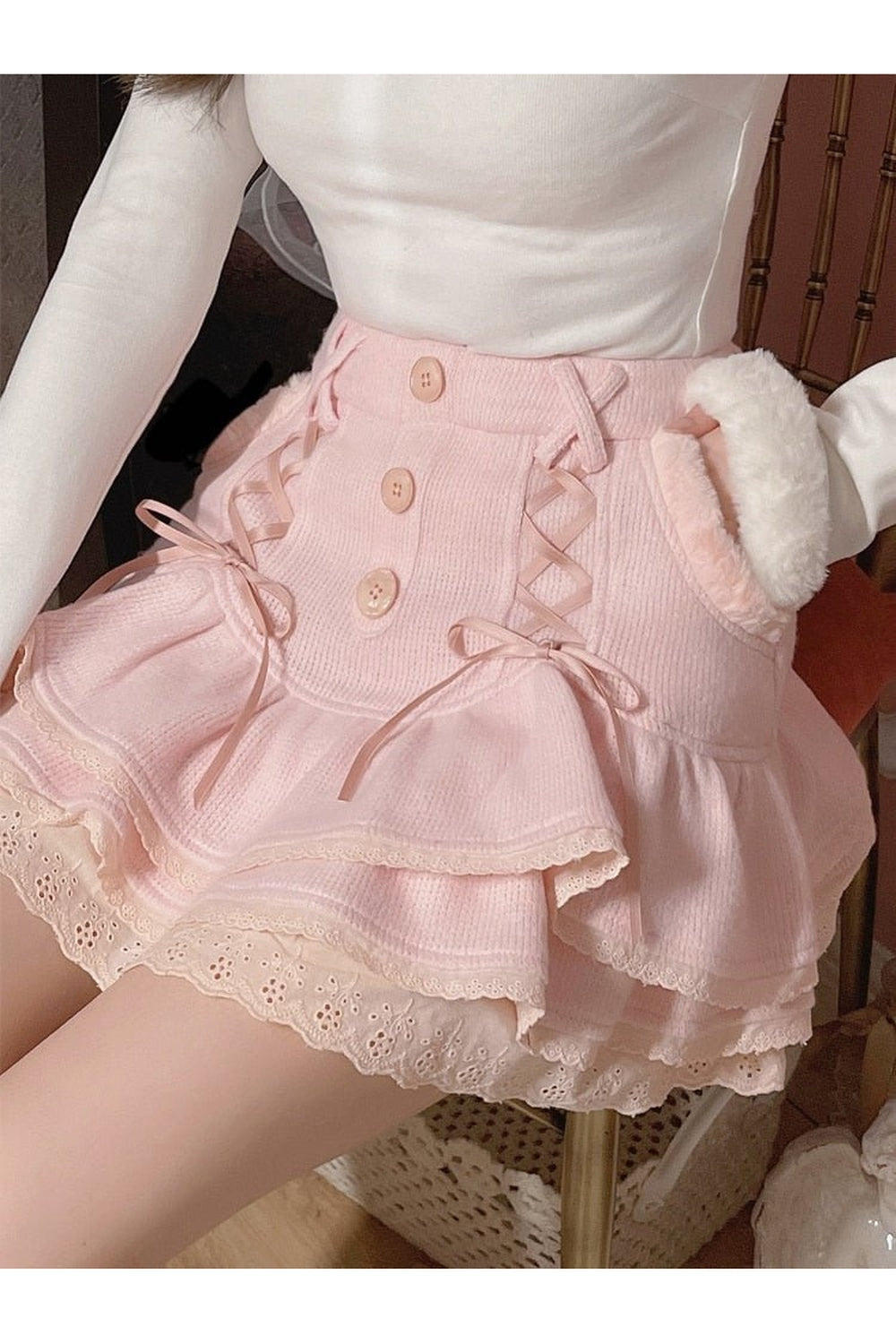 Y2k Kawaii Pastel Mini Skirt
