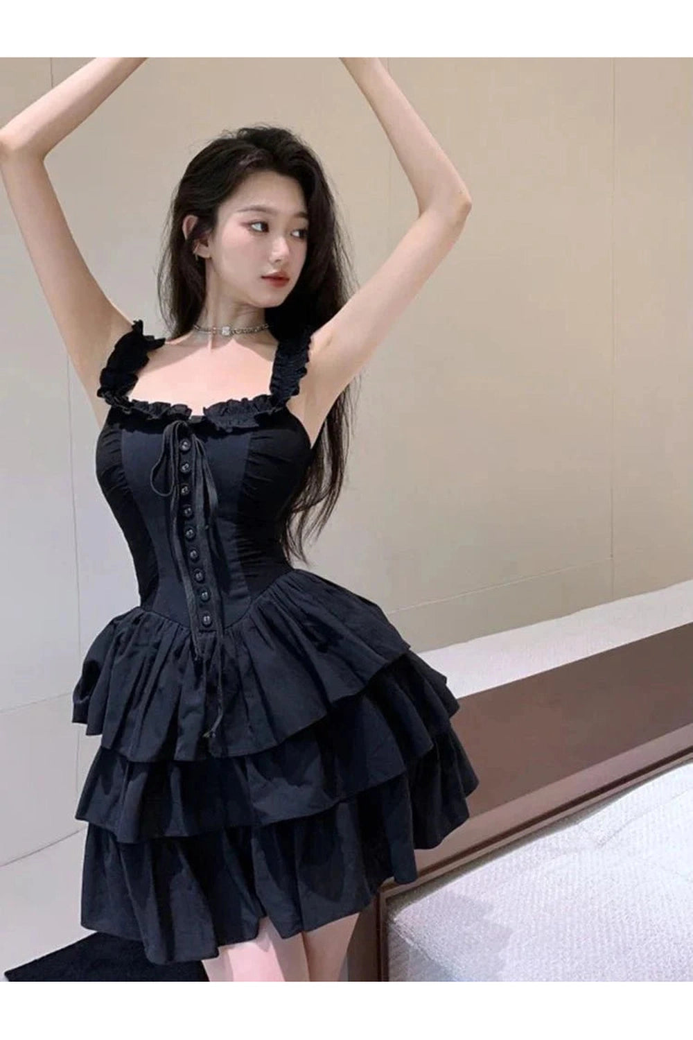 Y2k Lolita Style Black Dress