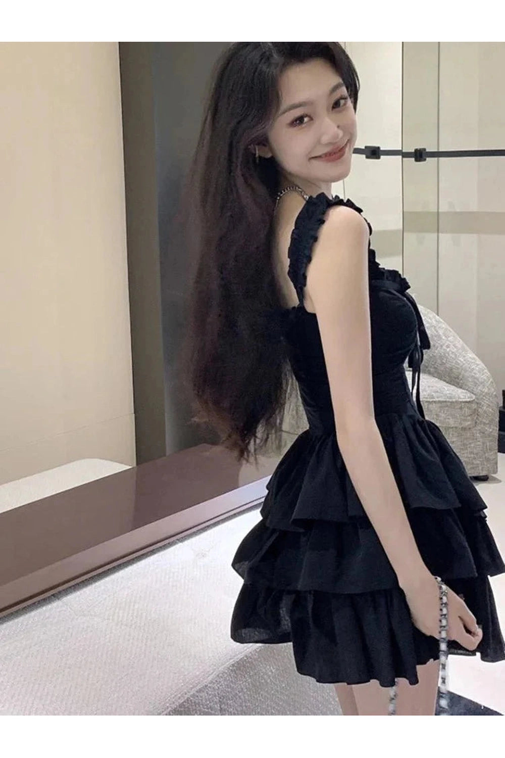 Y2k Lolita Style Black Dress