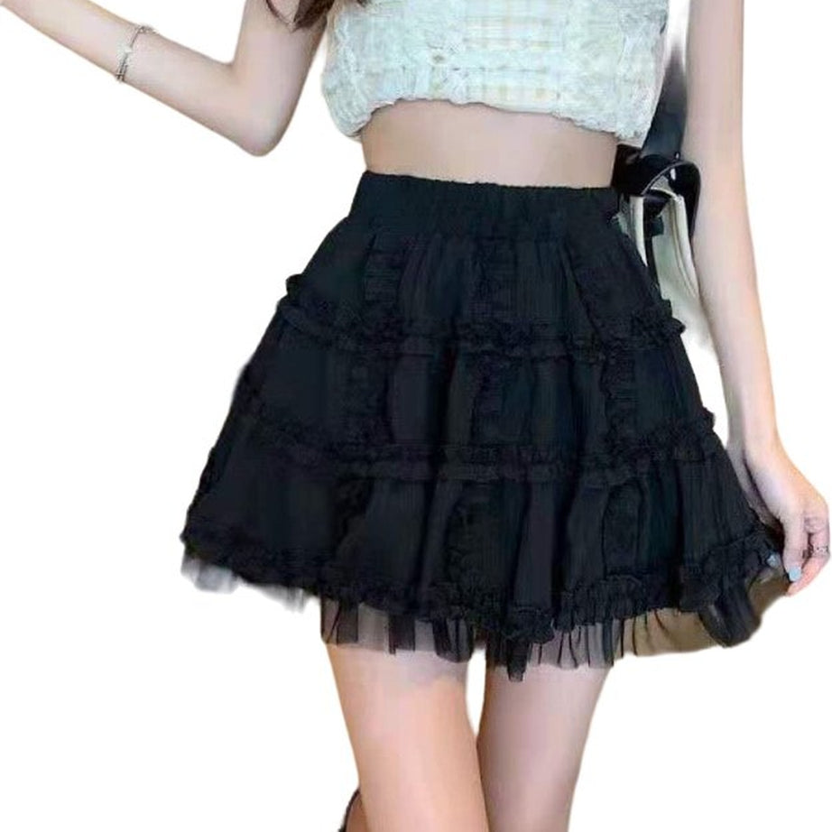 Y2k Kawaii White Mini Skirt