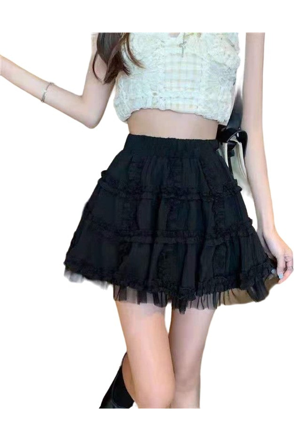 Y2k Kawaii White Mini Skirt