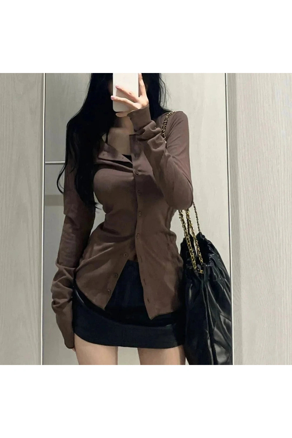 Y2k Long Sleeve Elegant Blouse