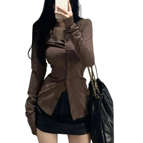 Long Sleeve Elegant Blouse - Blouses