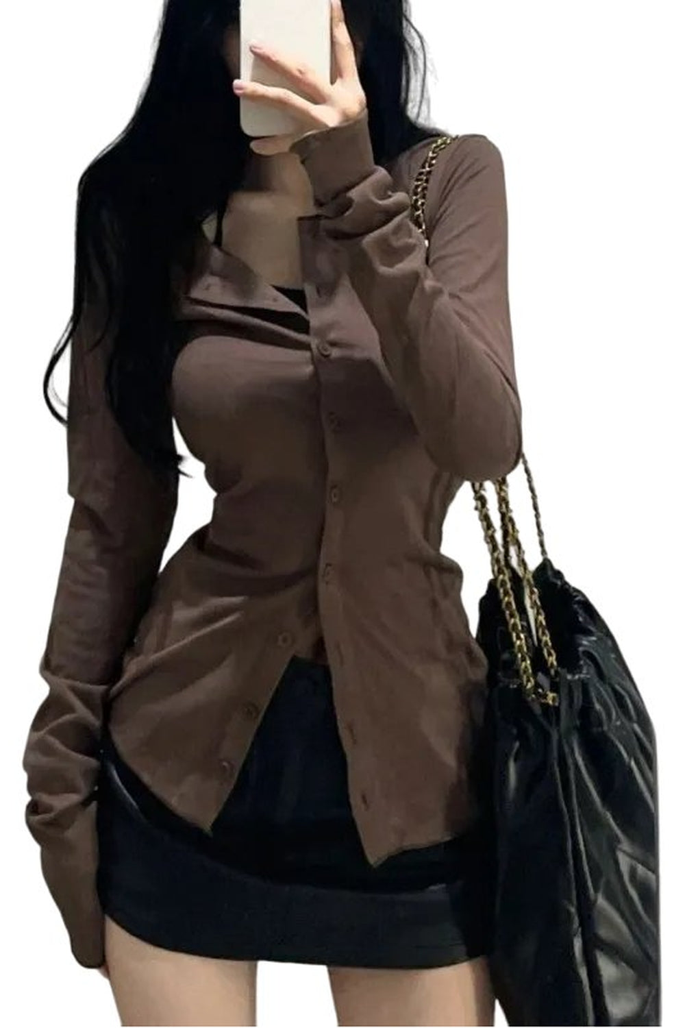 Y2k Long Sleeve Elegant Blouse