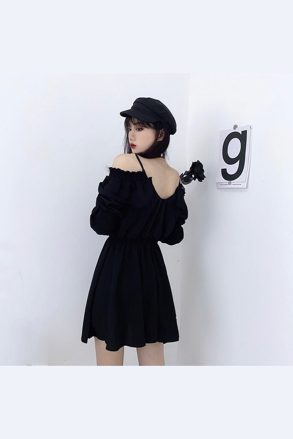 Y2k Long Sleeve Gothic Dress