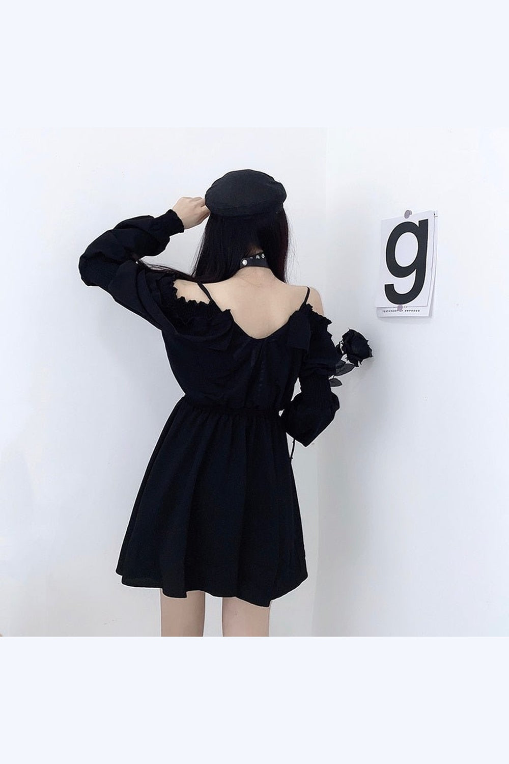 Y2k Long Sleeve Gothic Dress