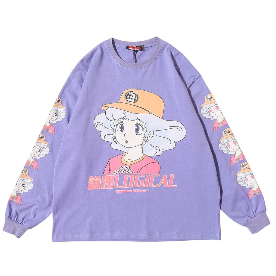 Y2k Long Sleeve Kawaii Sweatshirt