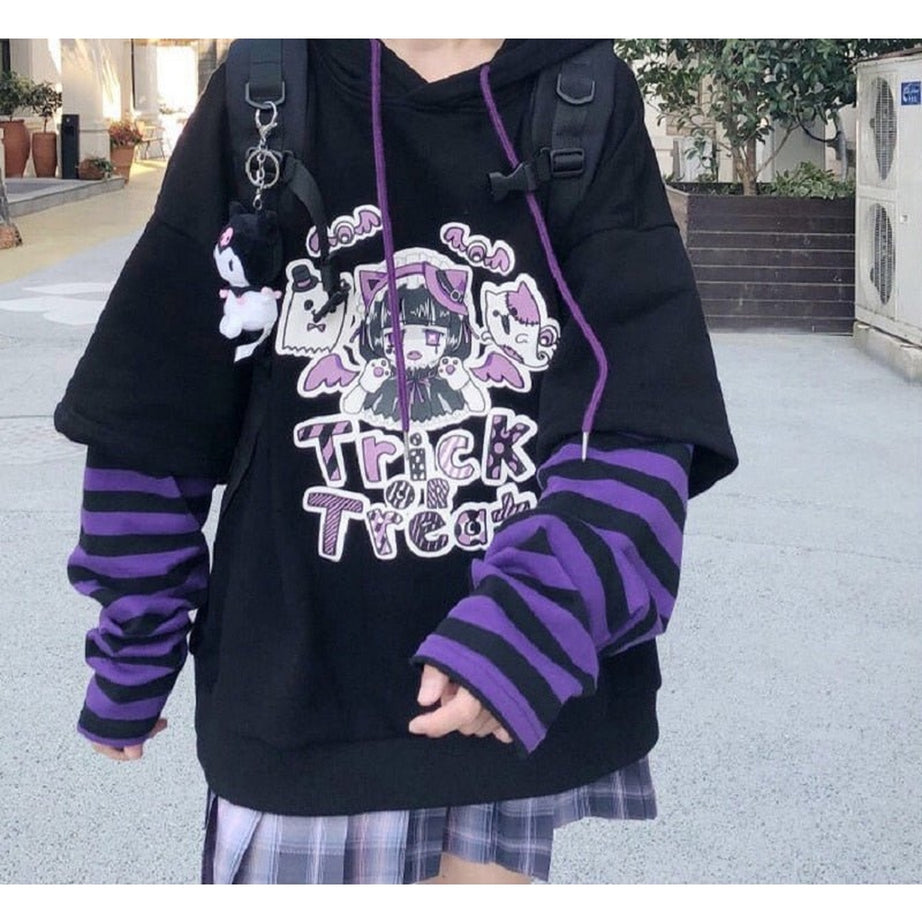 Y2k Long-Sleeved Anime Hoodie