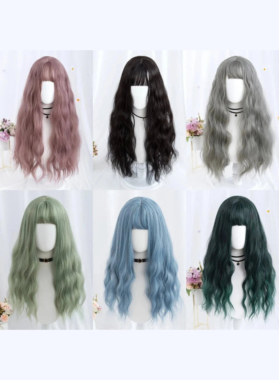 Y2k Long Wavy Purple Wig