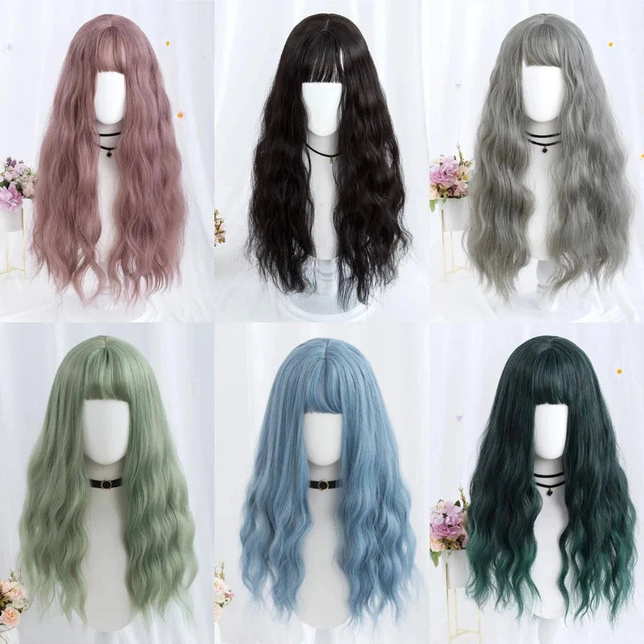 Y2k Long Wavy Purple Wig