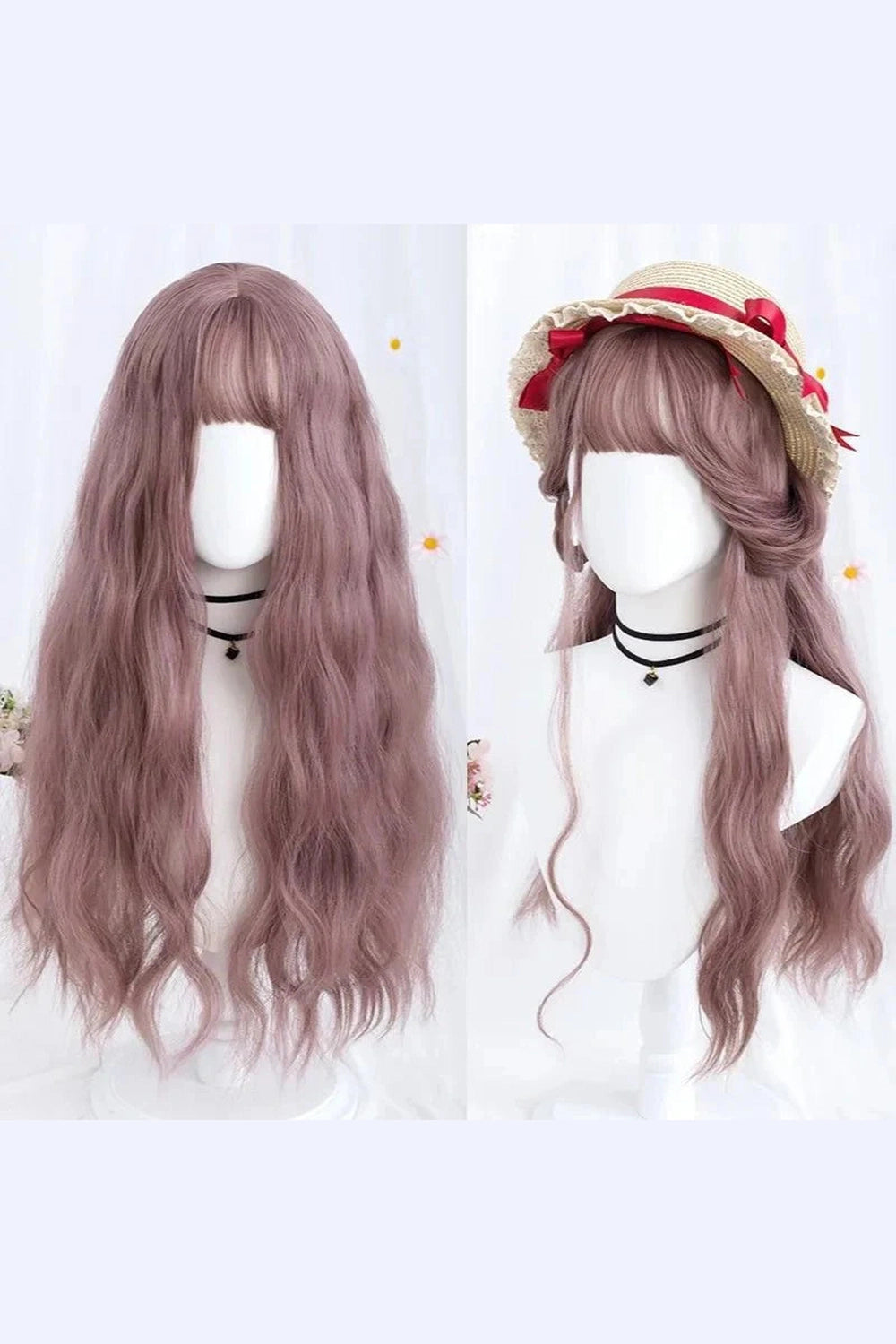 Y2k Long Wavy Purple Wig