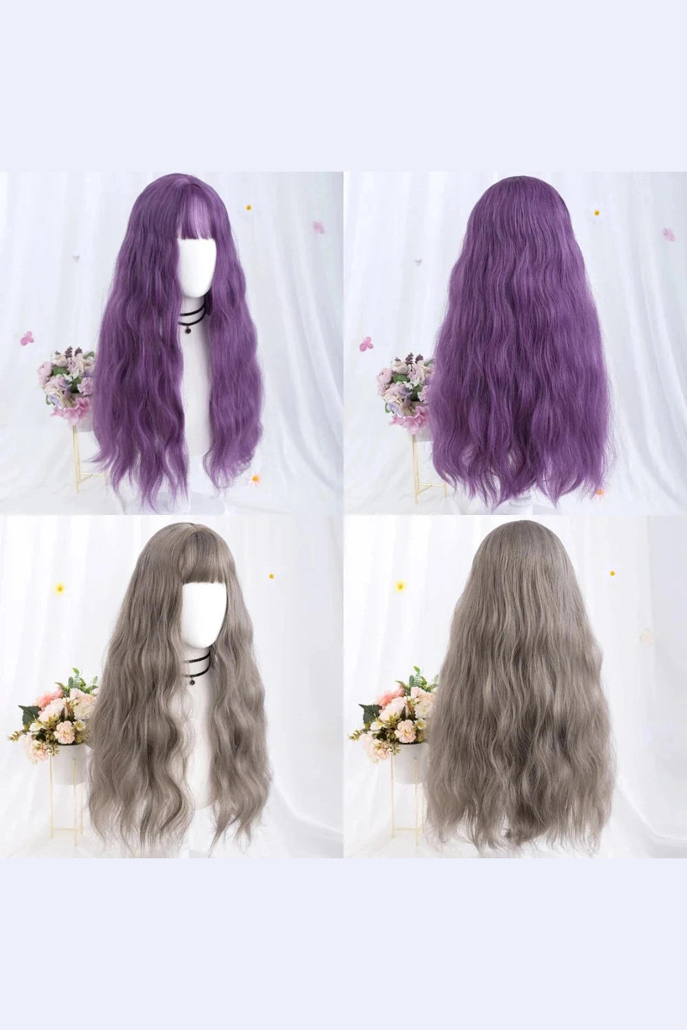 Y2k Long Wavy Purple Wig