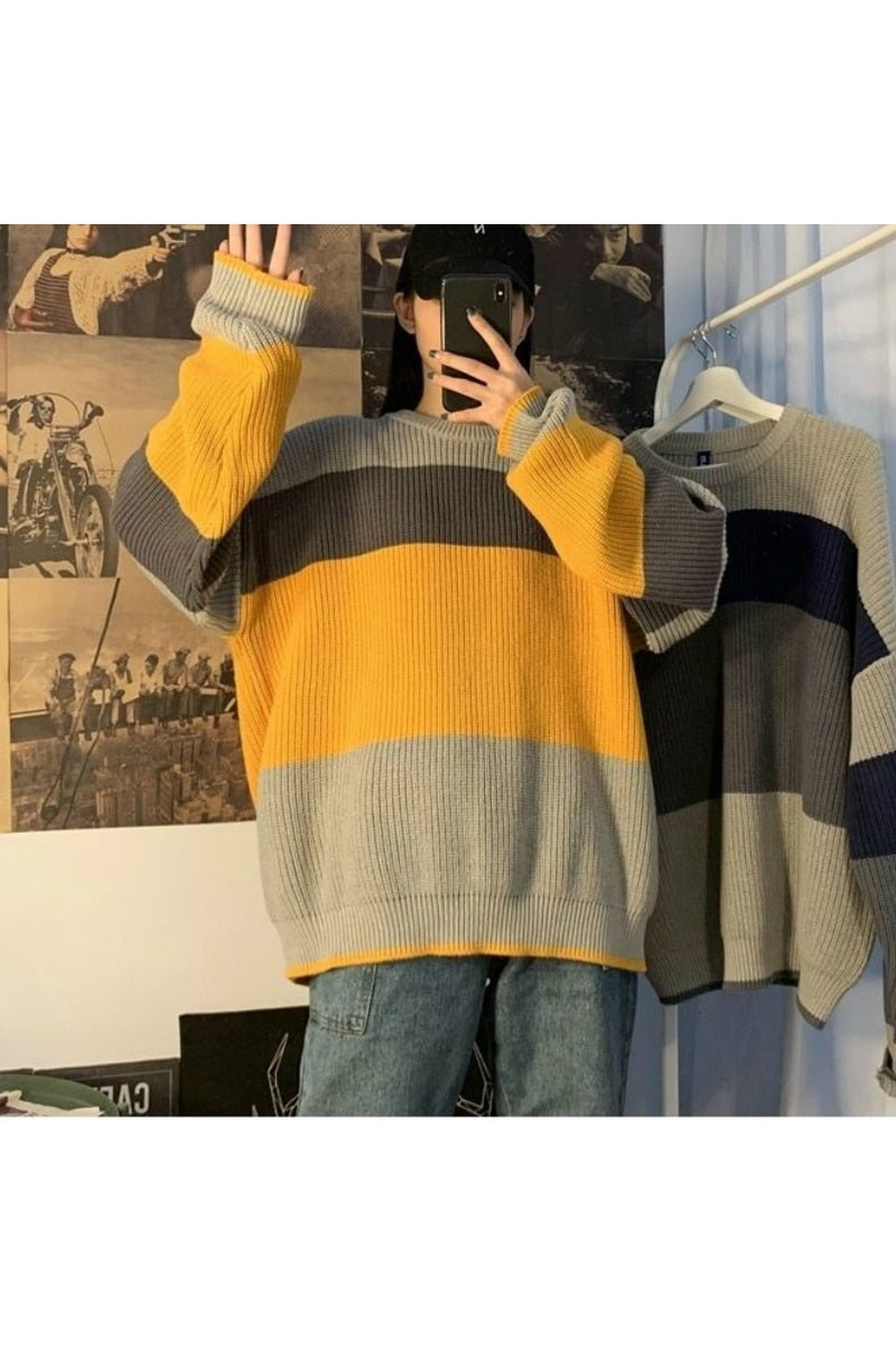 Y2k Loose Large Long Sleeve Sweater