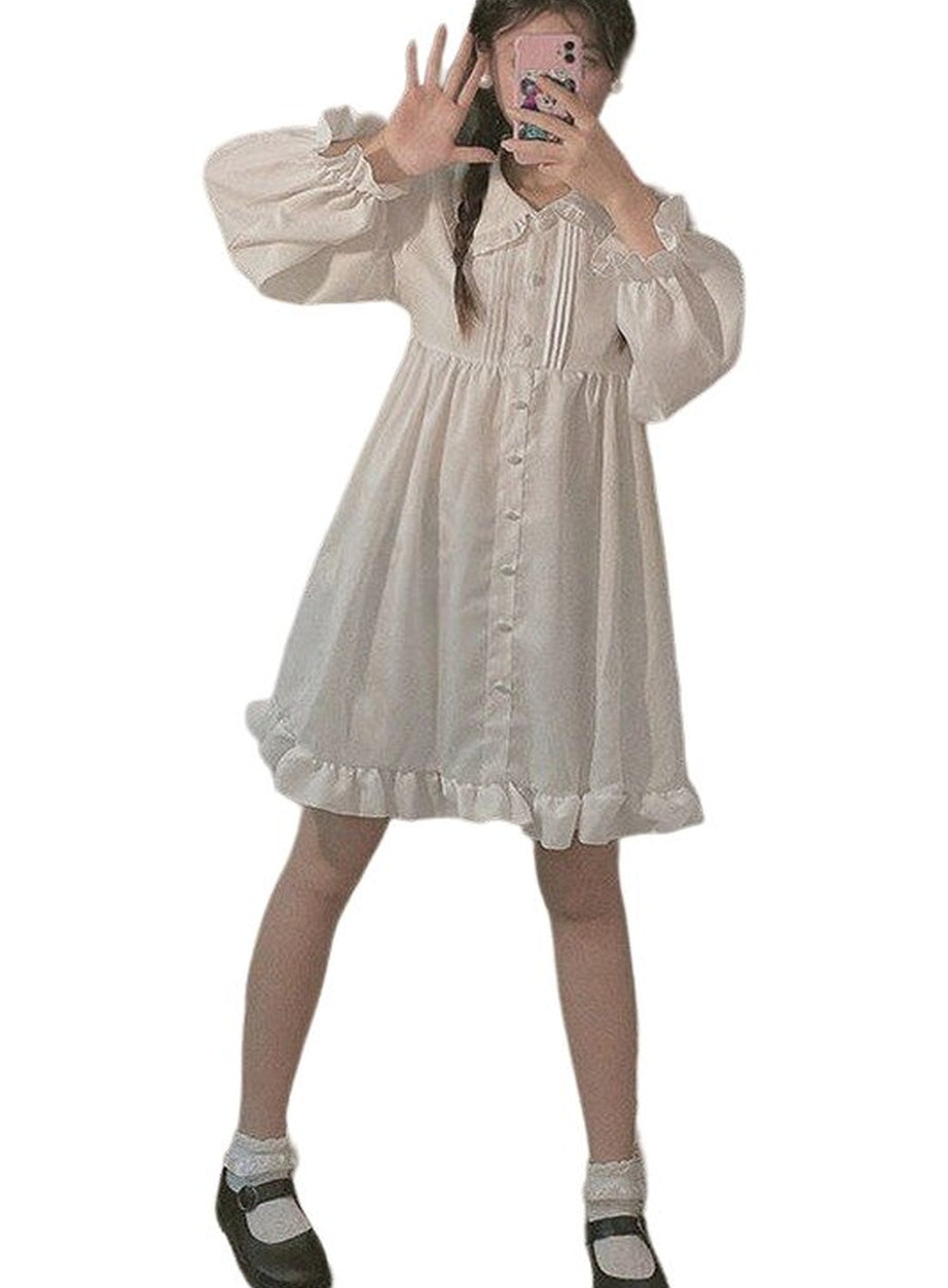 Y2k Loose Peter Pan Collar Dress