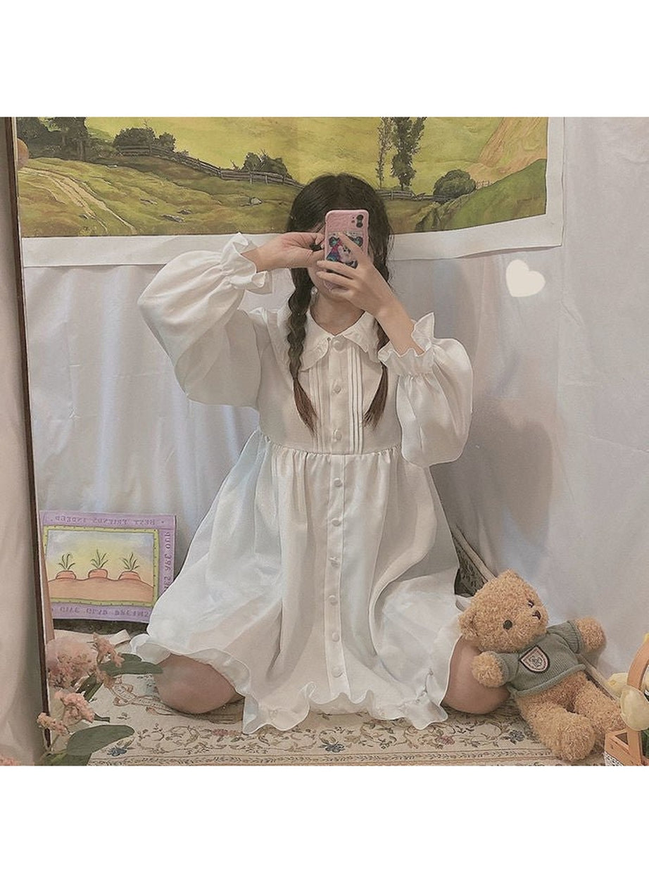 Y2k Loose Peter Pan Collar Dress