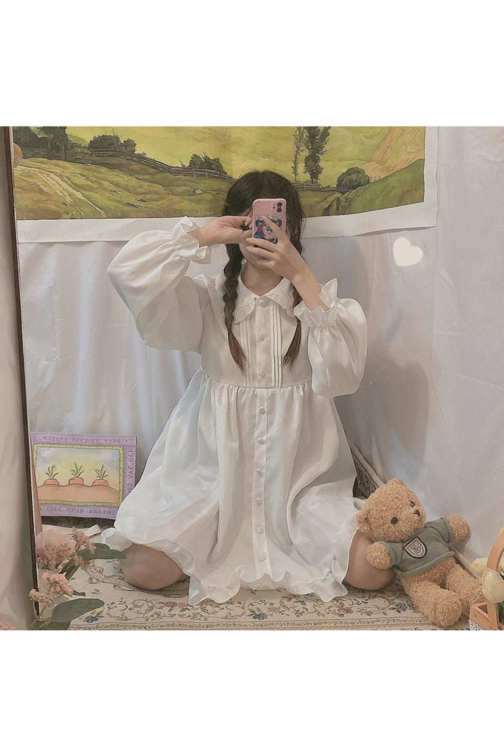 Y2k Loose Peter Pan Collar Dress