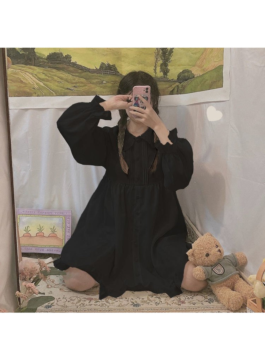 Y2k Loose Peter Pan Collar Dress