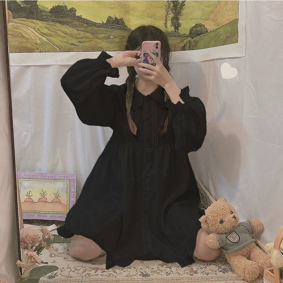 Y2k Loose Peter Pan Collar Dress