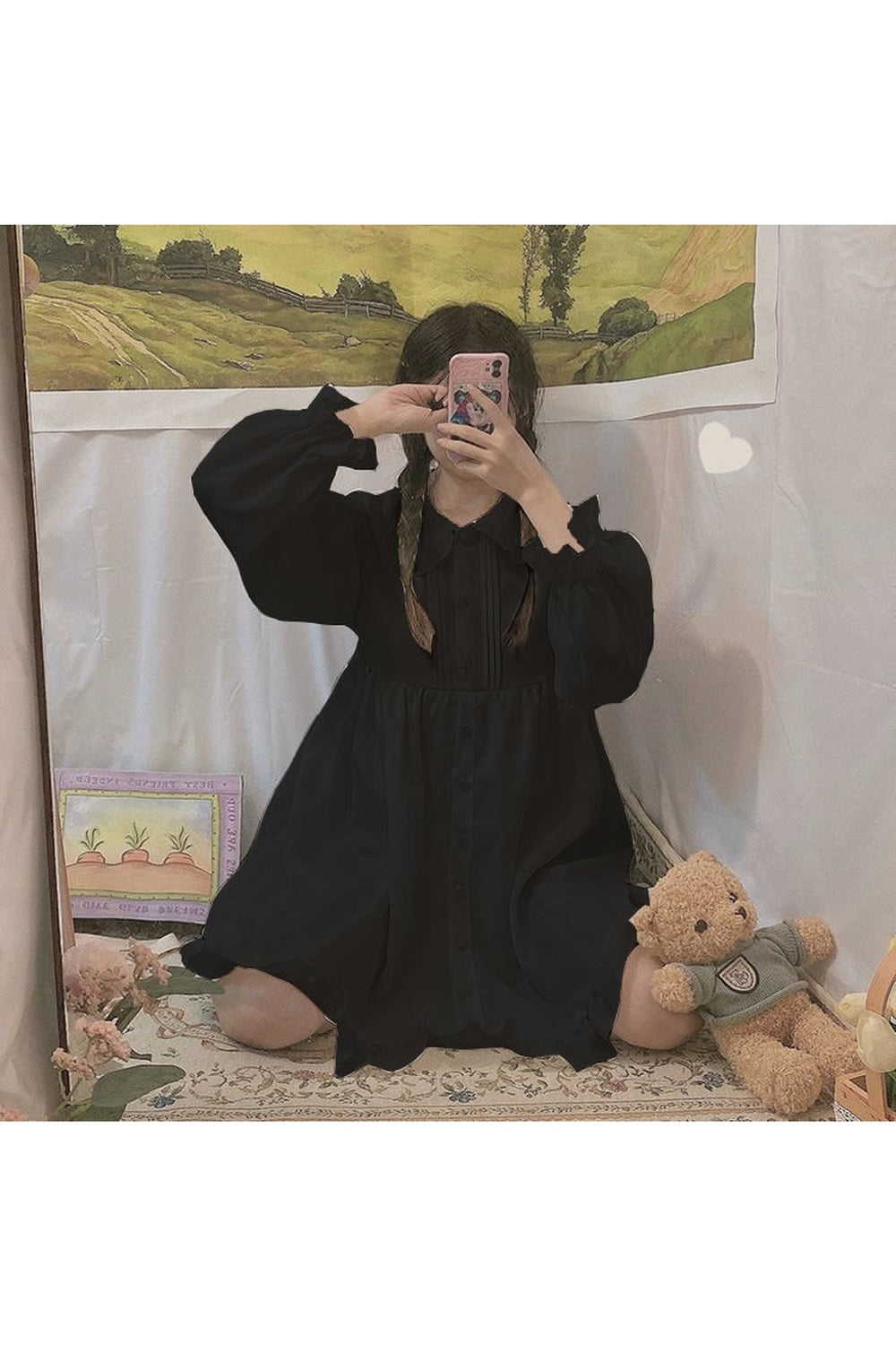 Y2k Loose Peter Pan Collar Dress