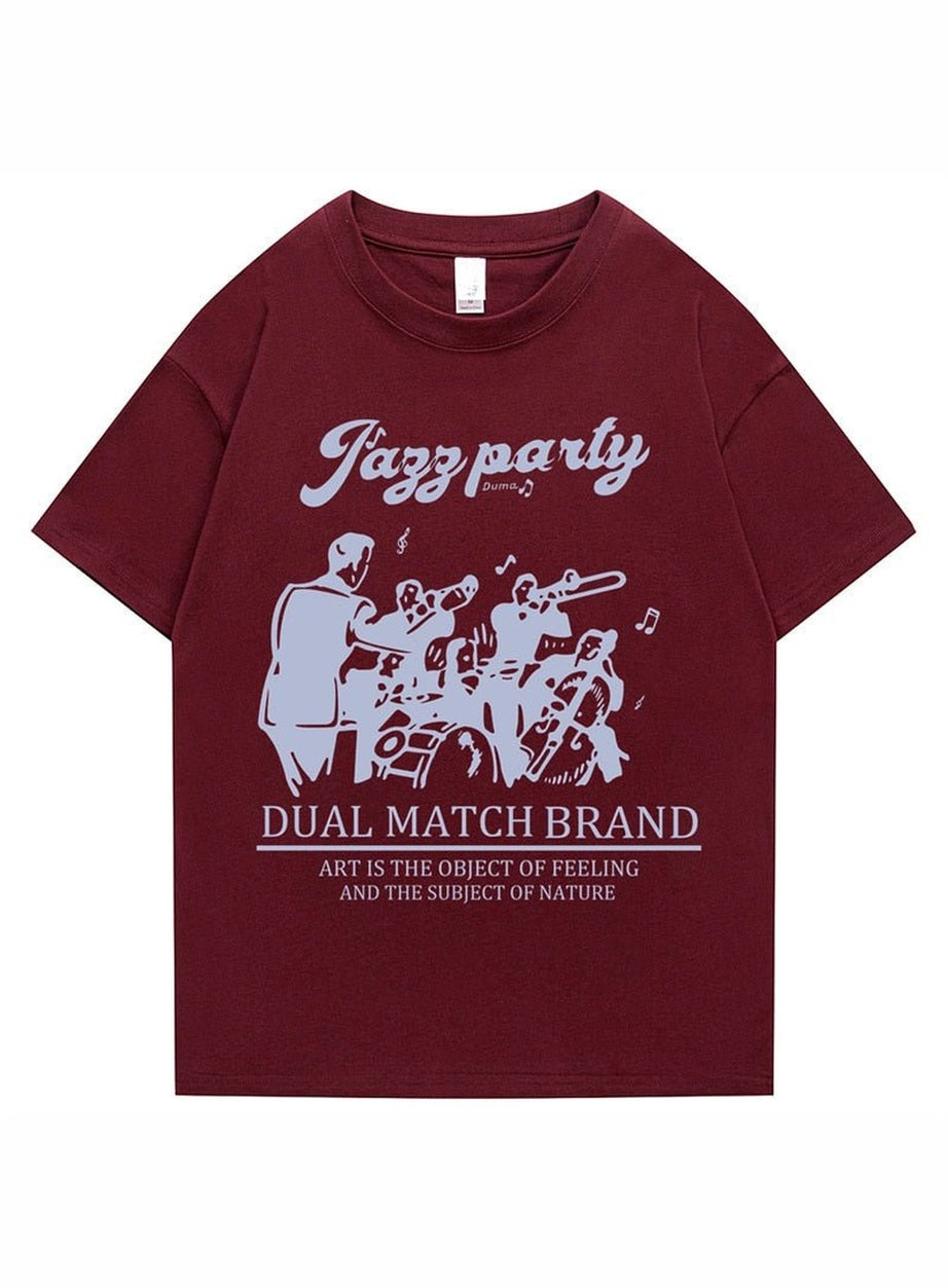 Y2k Loose retro printed T-shirt