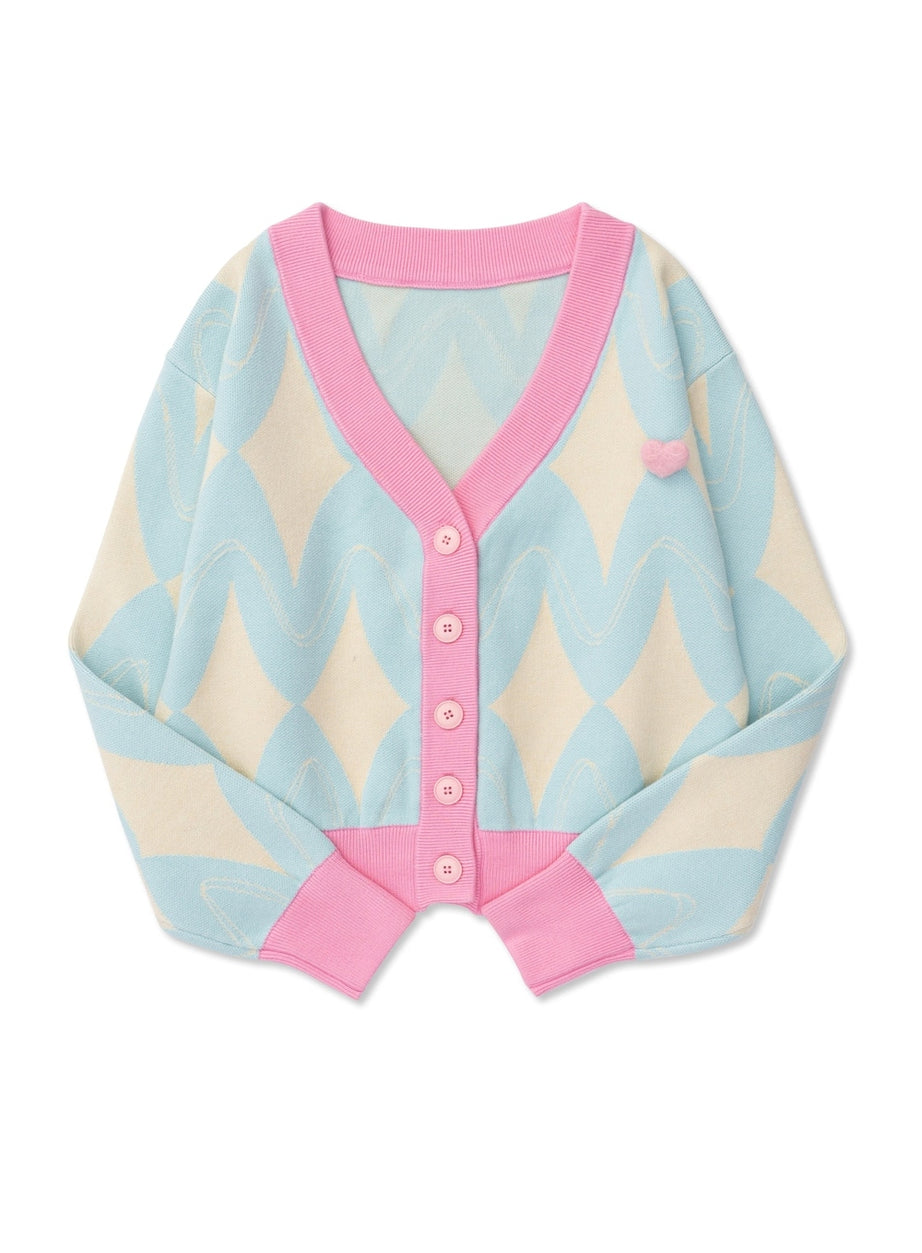 Y2k Loose V-neck Student Cardigan