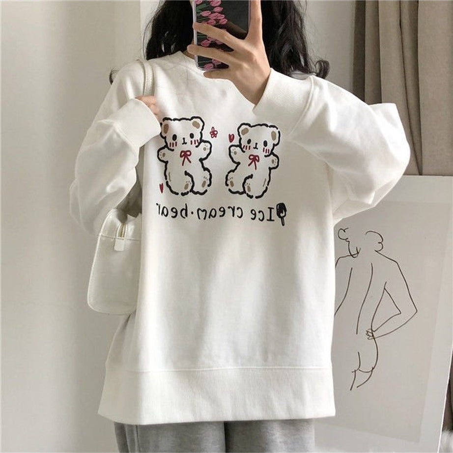 Y2k Lovely Bears Kawaii Sweatshirt