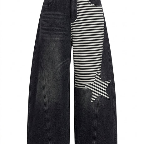 Y2k Panel Wide-Leg Jeans