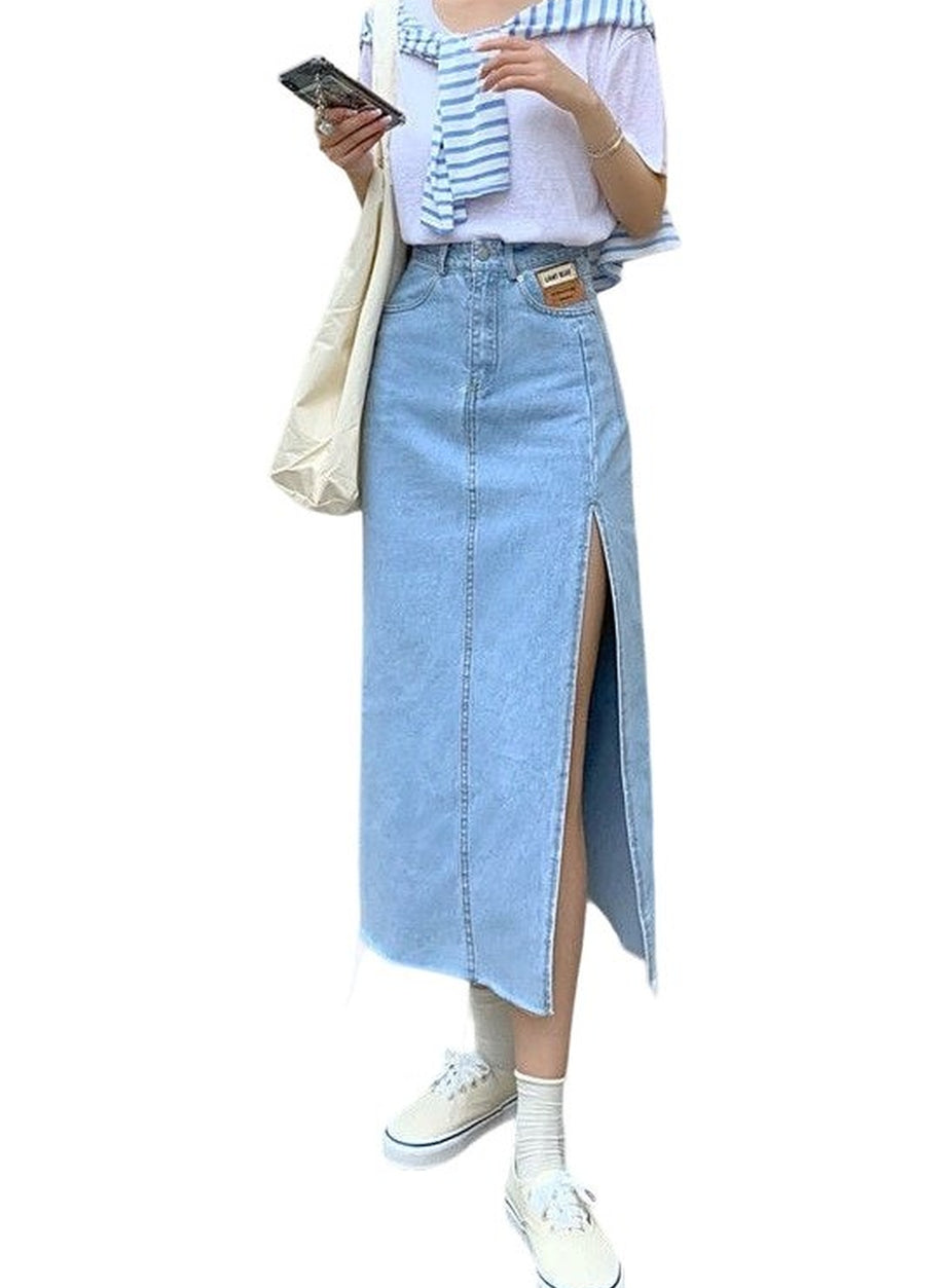 Y2k Maxi Jeans Skirt