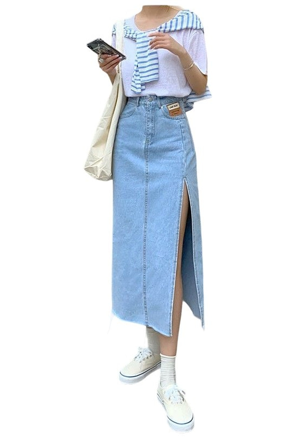 Y2k Maxi Jeans Skirt