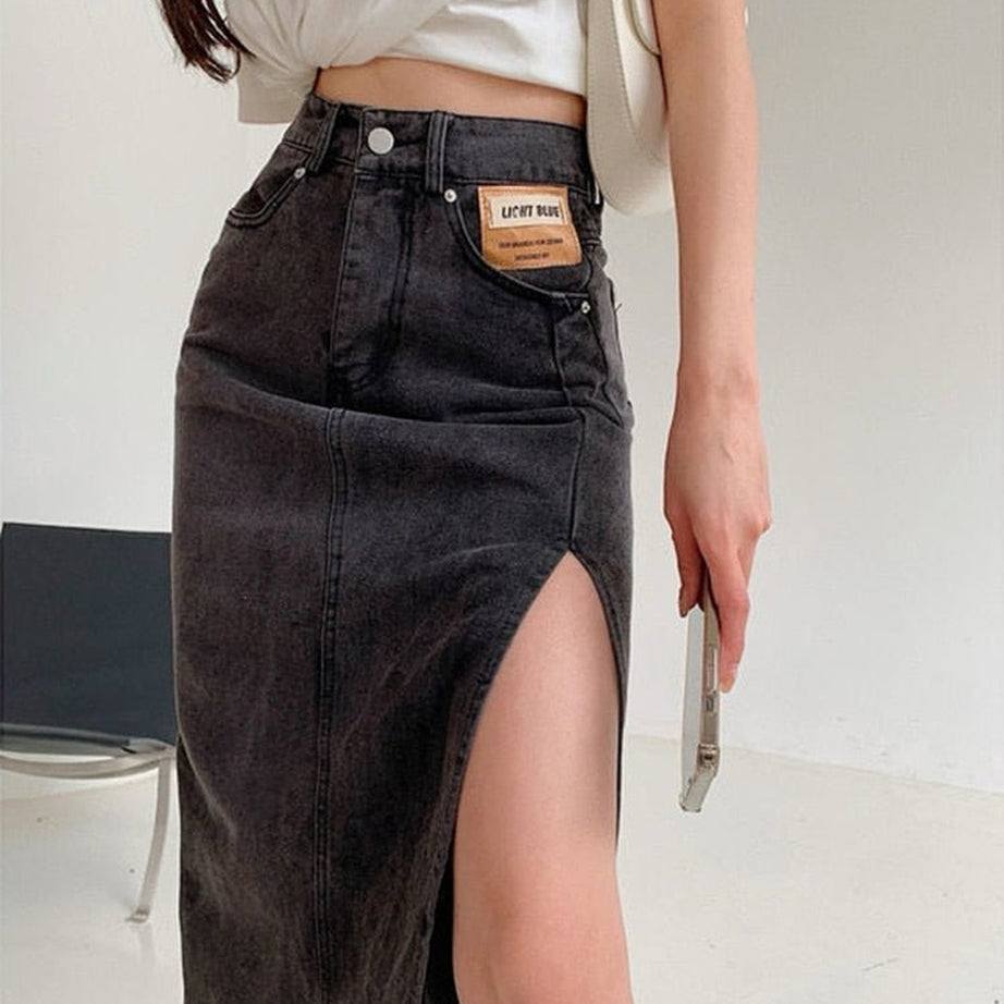 Y2k Maxi Jeans Skirt