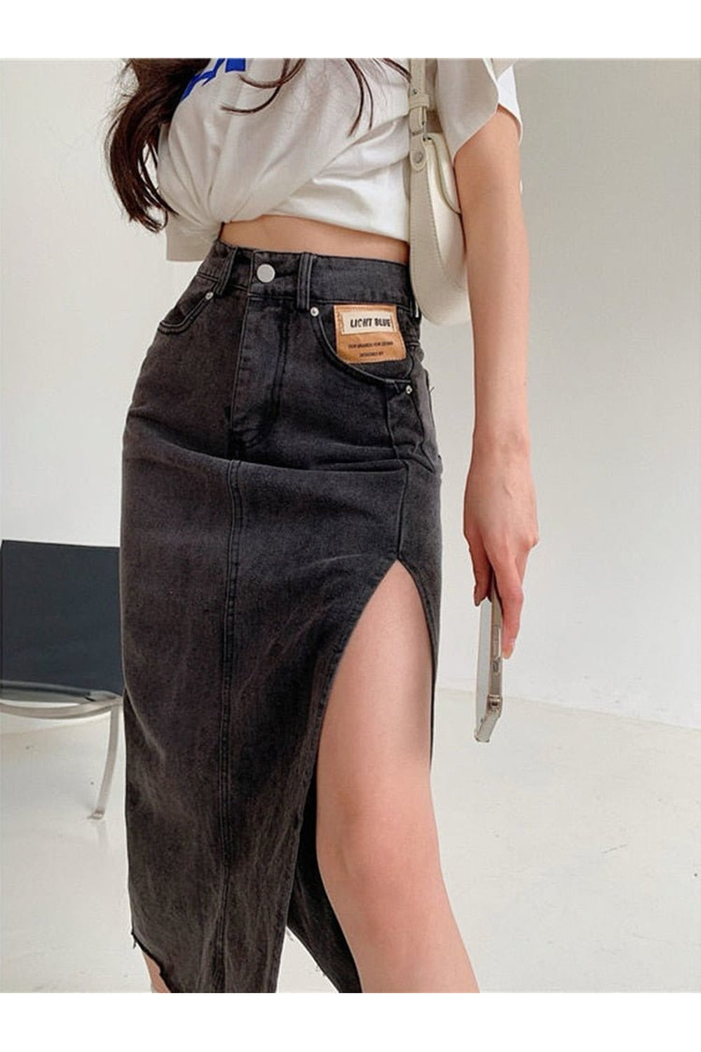 Y2k Maxi Jeans Skirt